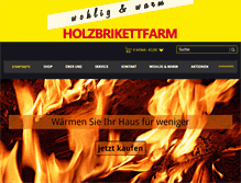 Tablet Screenshot of holzbrikettfarm.de